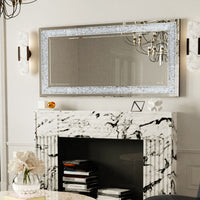 120CM Rectangular Crushed Diamond Crystal Mirror