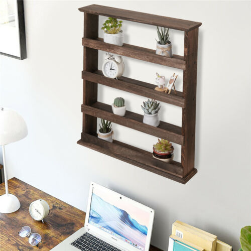 4 Tier Wood Spice Rack Storage Shelves