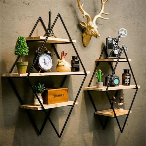 3-Tier wooden Floating Wall Shelves