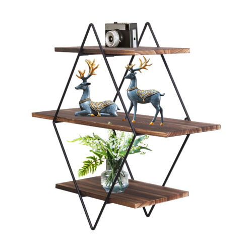 3-Tier wooden Floating Wall Shelves