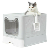 Self-Cleaning Hooded Cat Litter Box