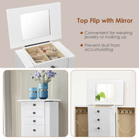 Jewellery Cabinet Storage organiser with Mirror