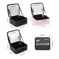 Makeup Cosmetic Case with LED Mirror