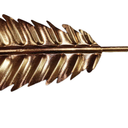 Metal Wall Art Gold Feather Plume Sculpture home decor