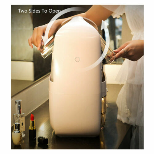 Portable Cosmetic organizer AND Storage Box- white and champagne