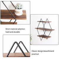 3-Tier wooden Floating Wall Shelves