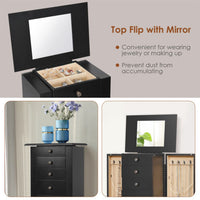 Jewellery Cabinet Storage organiser with Mirror