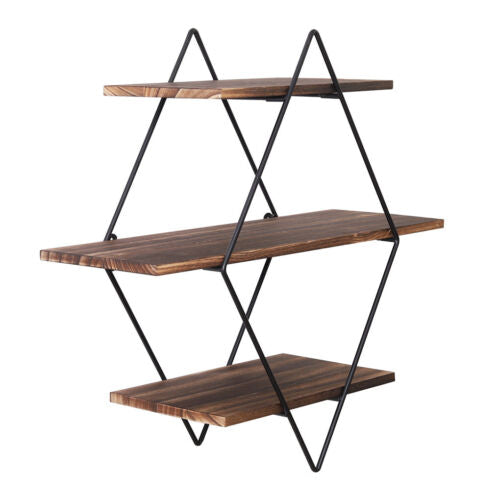 3-Tier wooden Floating Wall Shelves