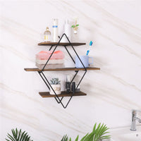 3-Tier wooden Floating Wall Shelves