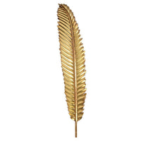 Metal Wall Art Gold Feather Plume Sculpture home decor