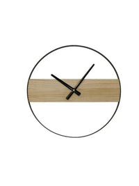 40cm Wooden Clock with Metal Frame