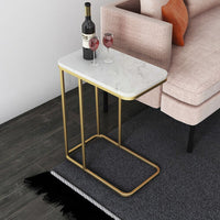 Heavy duty C shaped Bed side table