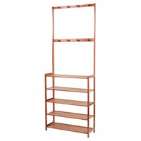 3-in-1 Entryway Coat Rack, Hall Stand, and Shoe Storage Unit by Fine Store