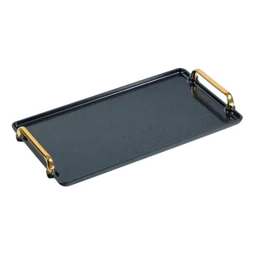 Rectangular tray for dining table with 2 handles- multicolored