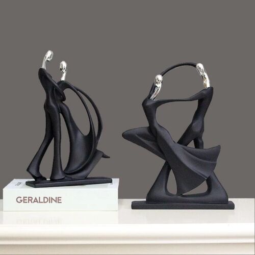 Resin dancing couple sculpture for desktop