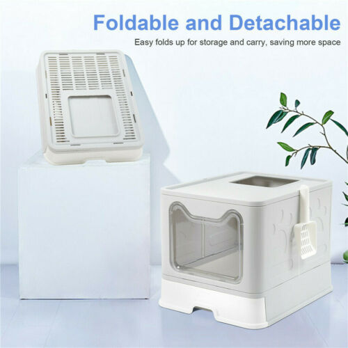 Self-Cleaning Hooded Cat Litter Box