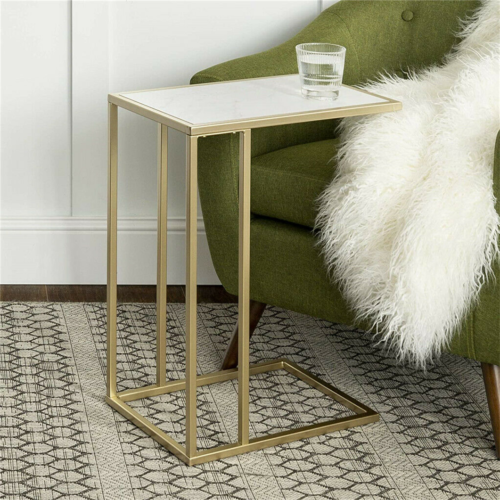 Heavy duty C shaped Bed side table