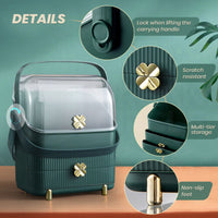 Portable Green Makeup Organiser Storage Holder