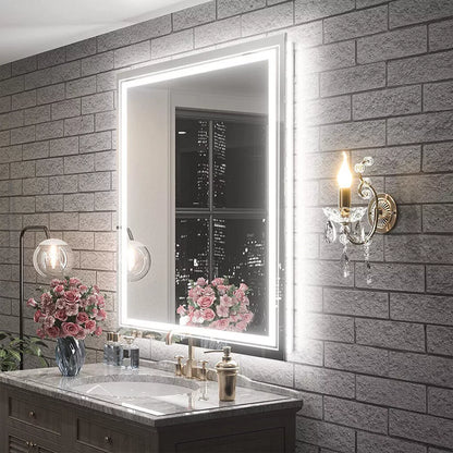 Dual LED Anti-Fog Square Bathroom Mirror