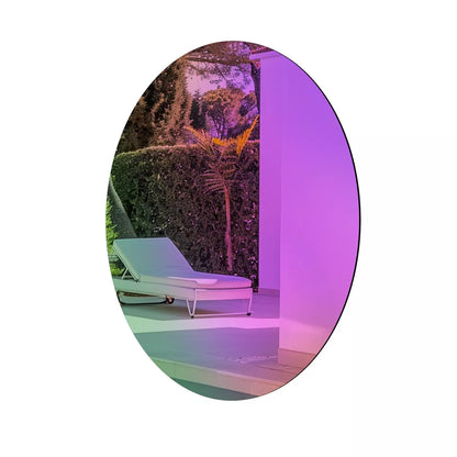 Round RGB Rainbow Mirror for Bedroom & Bathroom