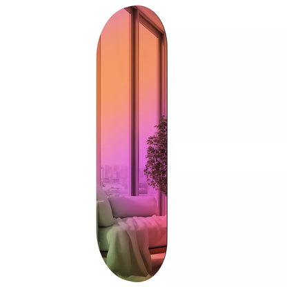 Oval Iridescent Rainbow Wall Mirror