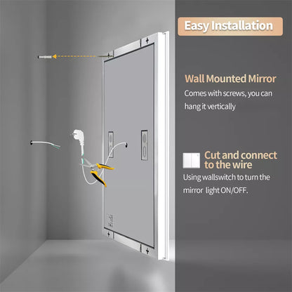 LED Bathroom Mirror with Anti-Fog, Bluetooth & Backlight