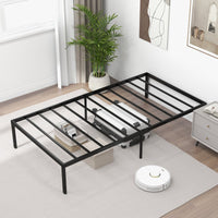 Twin Size Platform Bed Frame Heavy-duty Metal Bed Base No Box Spring Needed