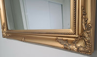 French antique wall mirror - gold/silver/black