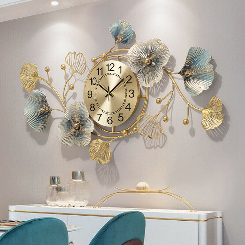 Luxury wall clock with metal wall art - Home decor antique art indoor or outdoor