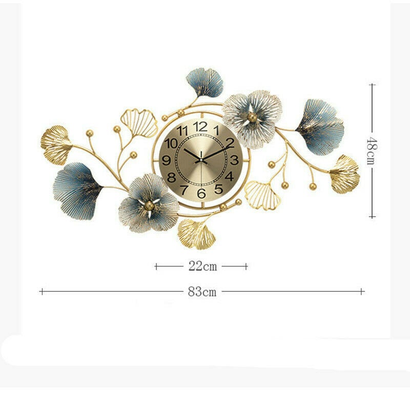 Luxury wall clock with metal wall art - Home decor antique art indoor or outdoor