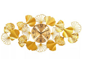 Luxury Gold Leaf Handmade Metal Wall Clock