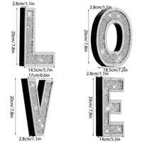 4PCS Independent Letters Diamond Sign