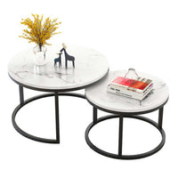 2pcs nesting marble coffee table
