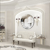 Round Decorative Wall Mirror Gorgeous Luxury Mirrors for Livingroom Bedroom Hall