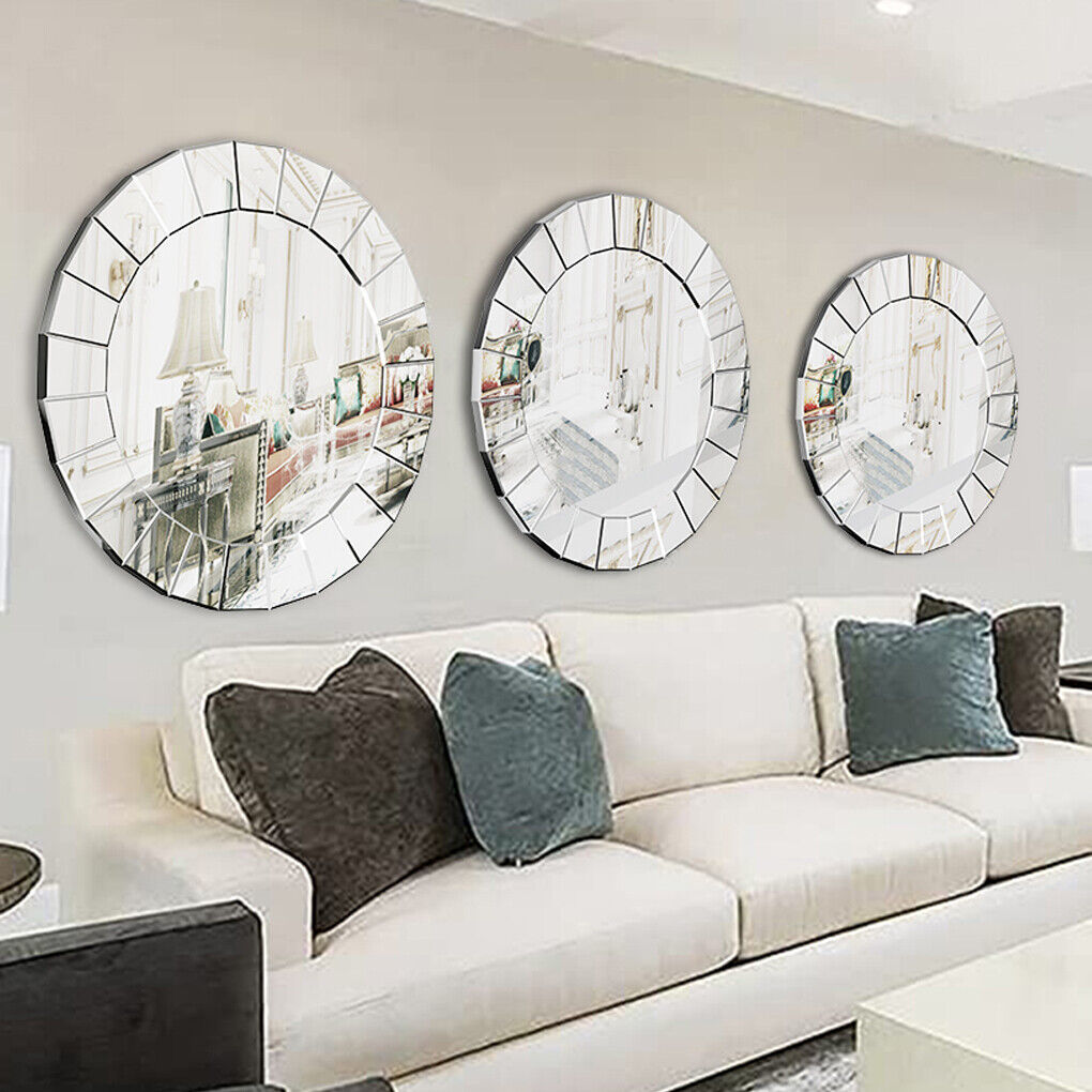 Round Decorative Wall Mirror Gorgeous Luxury Mirrors for Livingroom Bedroom Hall