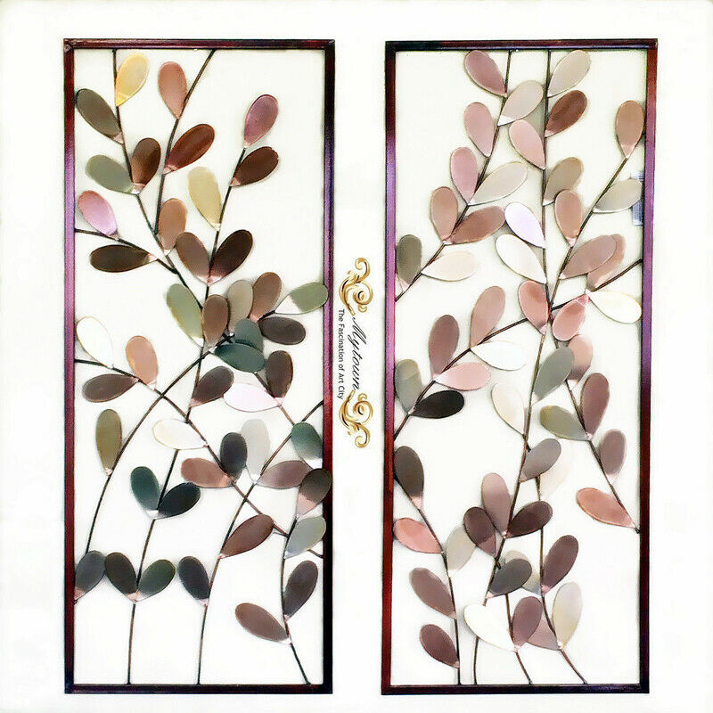 Metal Hanging Wall Art Sculpture - Pair, Home decor set of two sculpture art indoor or outdoor