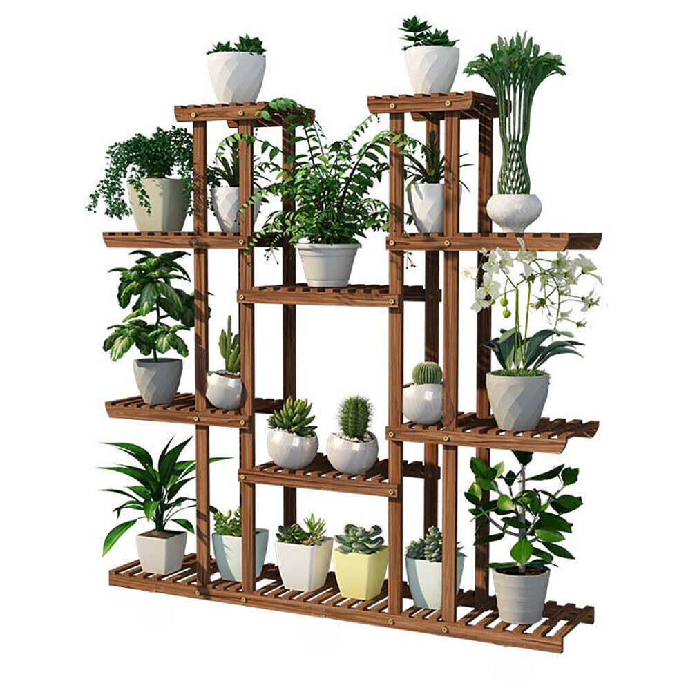 Large Wood Plant Stand Shelf
