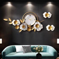 Luxury wall clock with metal wall art - Home decor antique art indoor or outdoor