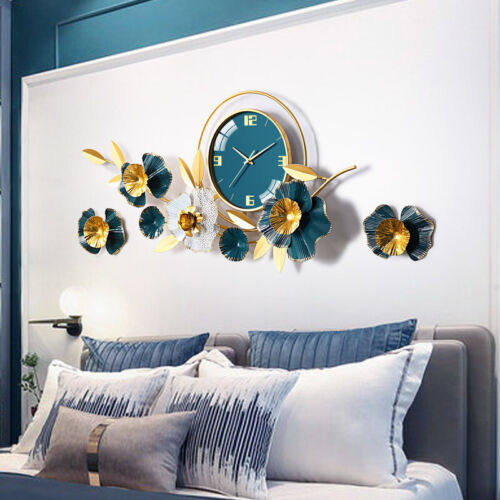 Luxury wall clock with metal wall art - Home decor antique art indoor or outdoor