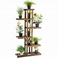 6-Tier Bonsai Flower Pots Shelf wooden