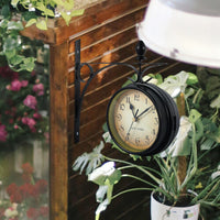 Wall Clock With Double Sided Numbers- black